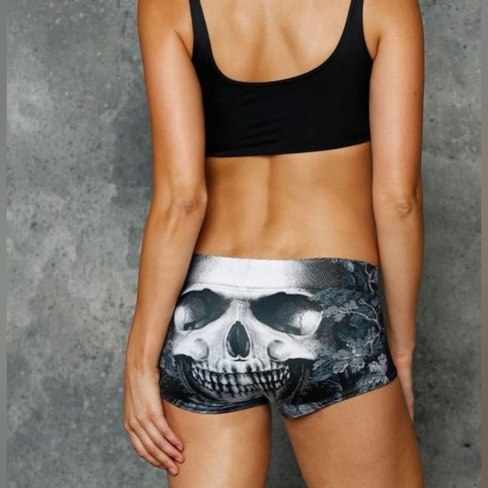 Black Milk Skull Short Shorts